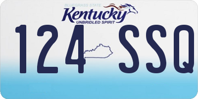 KY license plate 124SSQ