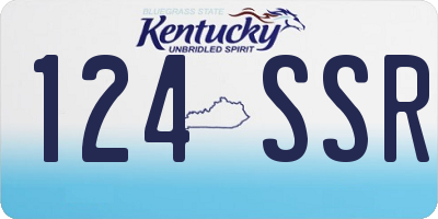 KY license plate 124SSR