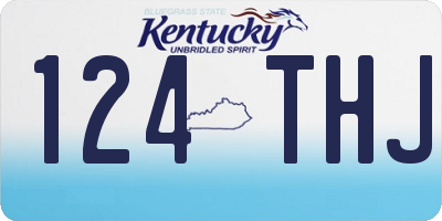 KY license plate 124THJ