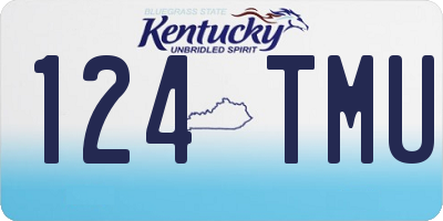 KY license plate 124TMU