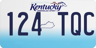 KY license plate 124TQC