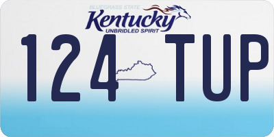 KY license plate 124TUP
