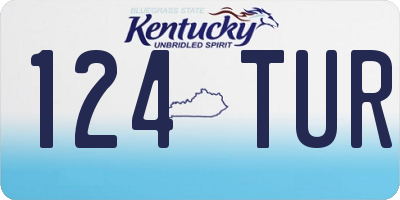 KY license plate 124TUR