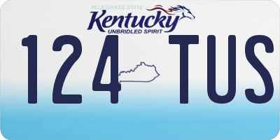 KY license plate 124TUS