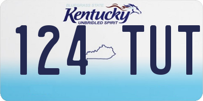 KY license plate 124TUT