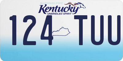 KY license plate 124TUU