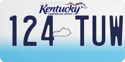 KY license plate 124TUW