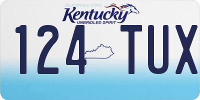 KY license plate 124TUX