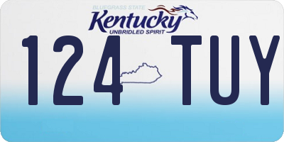 KY license plate 124TUY