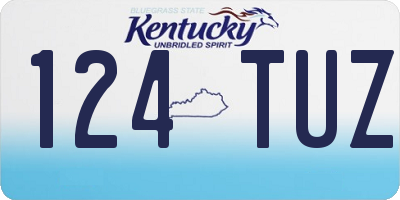 KY license plate 124TUZ