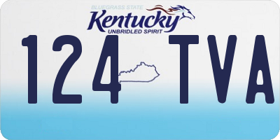 KY license plate 124TVA
