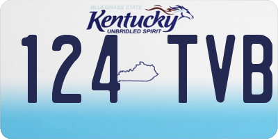 KY license plate 124TVB
