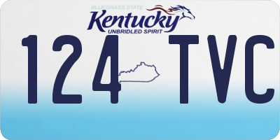 KY license plate 124TVC