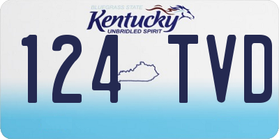 KY license plate 124TVD