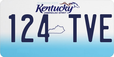 KY license plate 124TVE