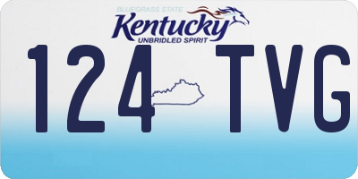 KY license plate 124TVG