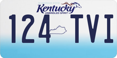KY license plate 124TVI
