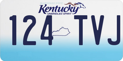KY license plate 124TVJ