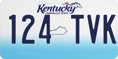 KY license plate 124TVK