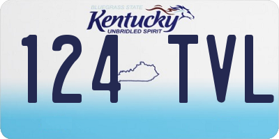KY license plate 124TVL