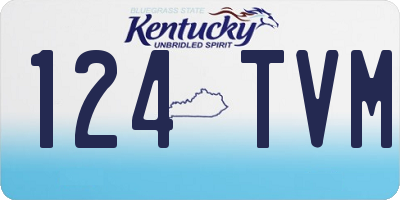 KY license plate 124TVM