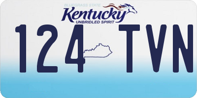 KY license plate 124TVN