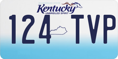 KY license plate 124TVP