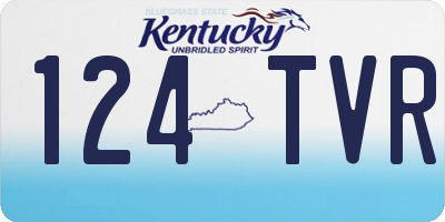 KY license plate 124TVR