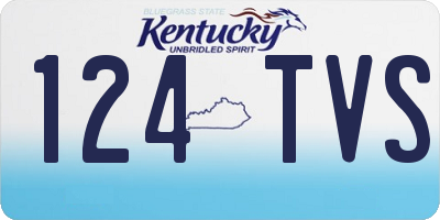 KY license plate 124TVS