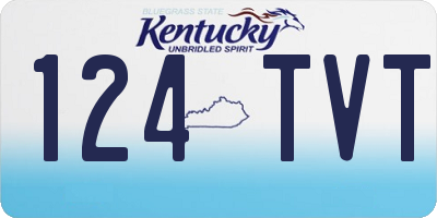KY license plate 124TVT