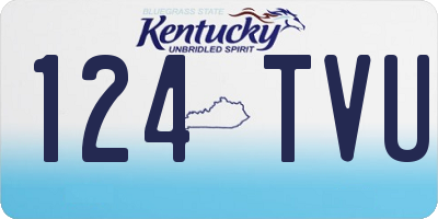 KY license plate 124TVU