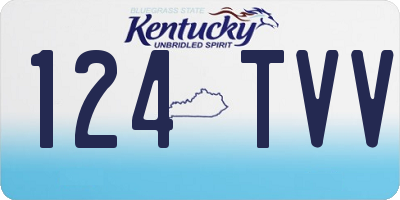 KY license plate 124TVV