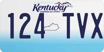 KY license plate 124TVX