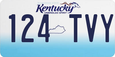 KY license plate 124TVY