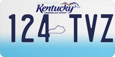 KY license plate 124TVZ