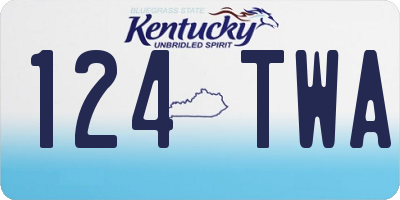 KY license plate 124TWA