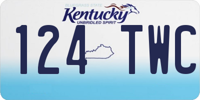KY license plate 124TWC