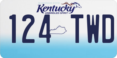 KY license plate 124TWD