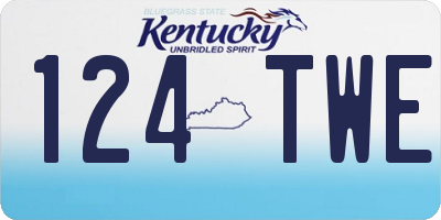 KY license plate 124TWE