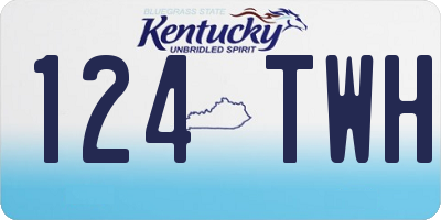 KY license plate 124TWH