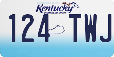 KY license plate 124TWJ