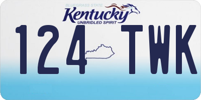 KY license plate 124TWK
