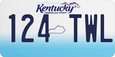 KY license plate 124TWL