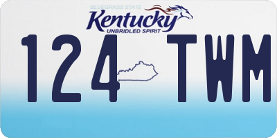 KY license plate 124TWM