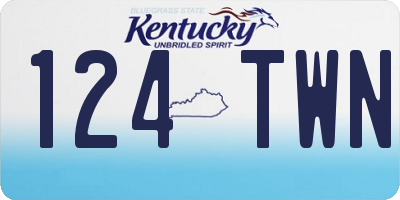 KY license plate 124TWN