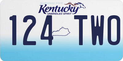 KY license plate 124TWO