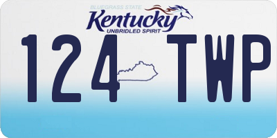 KY license plate 124TWP