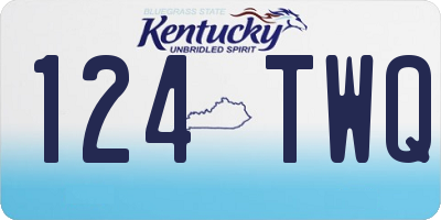 KY license plate 124TWQ