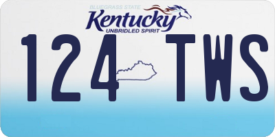KY license plate 124TWS