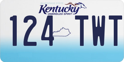 KY license plate 124TWT